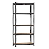BestOffice 5 Tier Storage Shelves Adjustable Garage Shelves 15.7' D x 35.4' W x 72' H Heavy Duty Garage Shelving with Premium Materials MDF Boards for Kitchen Basement Warehouse Pantry
