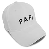 Baseball Caps for Men & Women Embroidered Papi Dad Father D Ladies & Men Baseball Hats Acrylic White Design Only