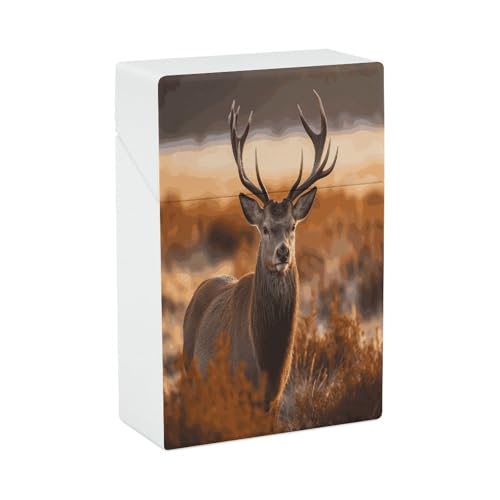 Antler Red Deer �V�K���b�g�P�[�X �v���X�`�b�N�{�b�N�X �ʏ�T�C�Y �V�K���b�g�z���_�[�{�b�N�X �^�o�R20�{���[�\ �L���O�T�C�Y �V�K���b�g�{�b�N�X �V�K�[�ی�J�o�[ �A�E�g�h�A�p