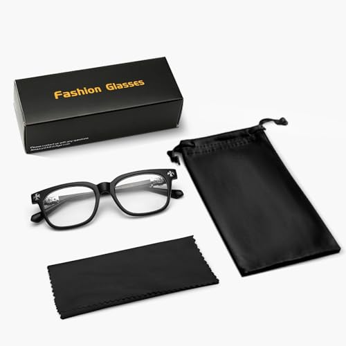 Image of Classic Thick Glasses for Men Women Square Frame Clear Lens Glasses Non Prescription Eyeglasses