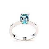 Elegant jewel box Women Oval blue Topaz solitaire ring in solid Gold 9k, 14k & 18k, Green tourmaline solitaire ring, Amethyst ring, Genuine gemstones ring, Engagement ring, RN117