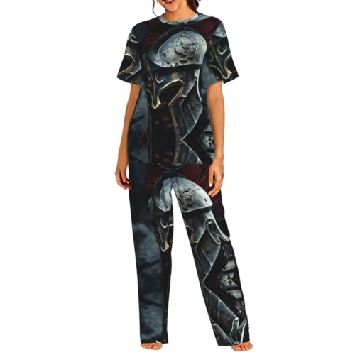 Ensemble de pyjama 2 pièces pour femme haut de gamme en textile fluide et doux de la taille S à 3XL