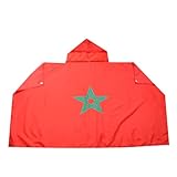 AZ FLAG - Umhangflagge Marokko - 150x90 cm - Marokkanische Cape Fahne 100% Polyester mit integrierten Ärmeln und Kapuze - Body Flag 80g