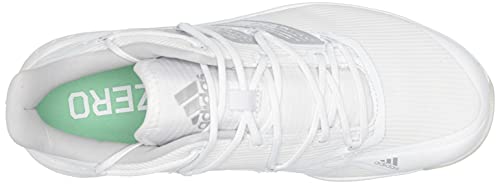 Adidas Men's Adizero Afterburner 8 Turf Baseball Shoe, White/Silver Metallic/Team Light Grey, 9.5 #TOP4