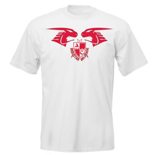 TEXHA T-shirt bianca stella rossa, bianco, L