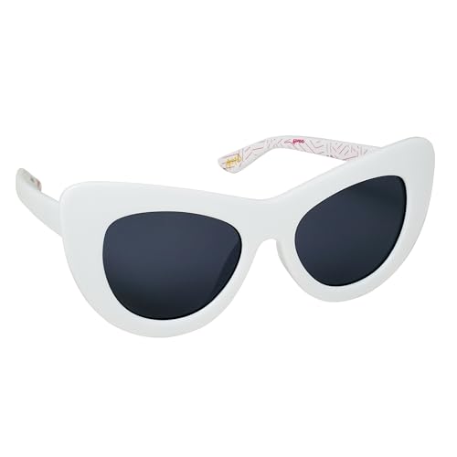 Sun-Staches Official Barbie Sunglasses for Women | White Barbie Cat Eye Womens Shades | UV 400 | One Size Fits Most