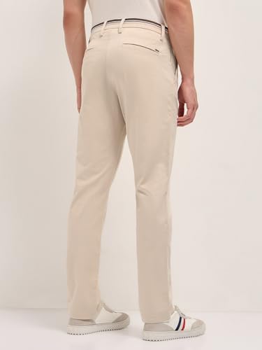 Image of Men's Grey Cotton Straight Fit Casual Trouser