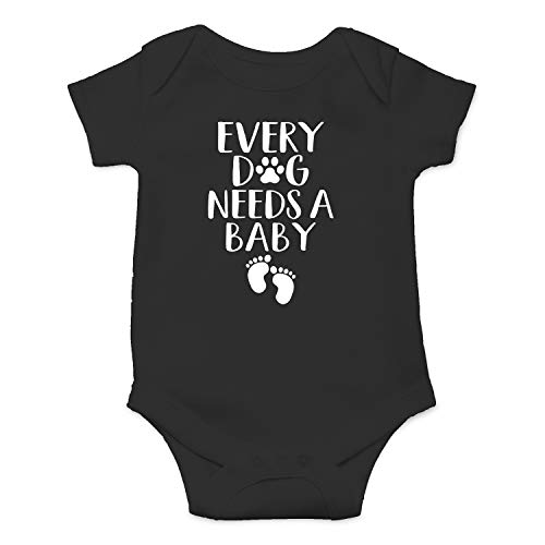 Image of Funnwear Every Dog Needs a Baby - My Siblings Have Tails - Funny Cute Infant Boy Girl Romper, One-Piece Bodysuit