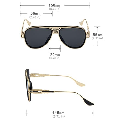 Vintage punk Polygon Sunglasses Women 2025 Luxury Trendy Metal Double Beam Punk Sun Glasses Driving Shades 983522