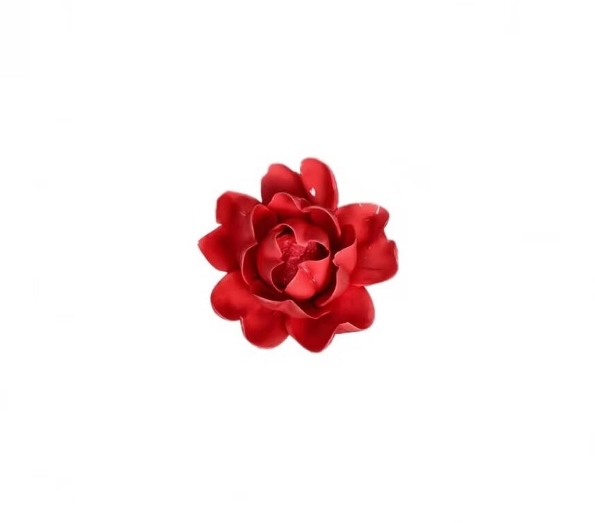 Image of Red,Luoyang Peony, 2.76 inch,Ceramic Flower Wall Art Decor, Artificial Flower Wall Sculpture,Handmade Ceramic Flowers for Home,Hallway,Living Room, Kitchen,Bathroom