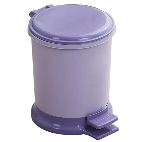 SuoANI Mini Trash Can Pedal Bin Plastic Odour-Proof Lid Pedal Trash Can Kitchen Small Bin With Lid Plastic Wastepaper Bin for Office, Kitchen or Bedroom