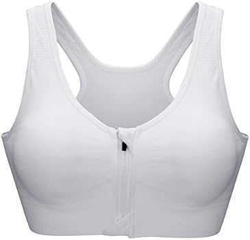 CARETOO Sportbeha voor dames, zonder beugel, met sluiting aan de voorkant, voor gymnastiek, hardlopen, joggen, yoga, zwart wit abrikoos, S