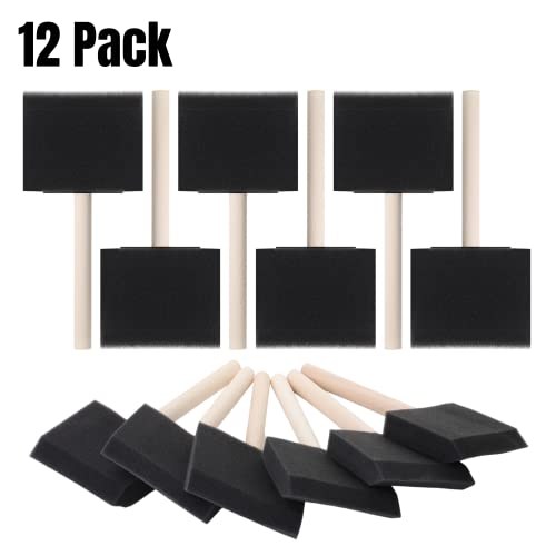 Bates- Foam Paint Brushes, 3 Inch, 12 Pcs, Foam Brush, Sponge Brush, Sponge Brushes For Painting, Sponge Paint Brush, Foam Brushes For Staining, Paint Sponges, Sponge Paint Brushes For Painting. #TOP30