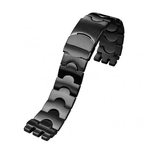 Correa de reloj de acero inoxidable para Swatch YCS410GX, repuesto resistente y elegante