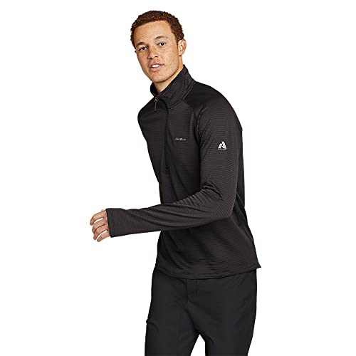 Image of Eddie Bauer Men's High Route Grid Air 1 /4-Zip, Black, Large
