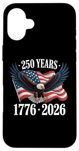 250 Anniversary USA 2026 Patriotic Eagle 250th 4th of July �X�}�z�P�[�X iPhone 16 Plus �p