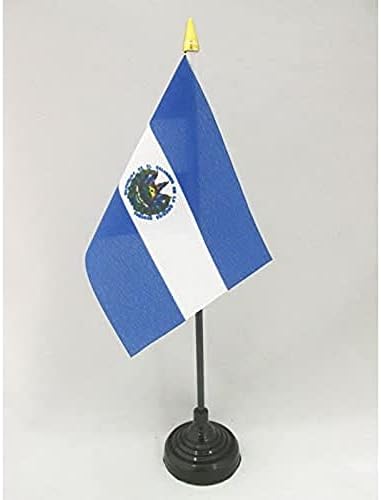 AZ FLAG Bandera de Mesa de EL Salvador 15x10cm - BANDERINA de DES...
