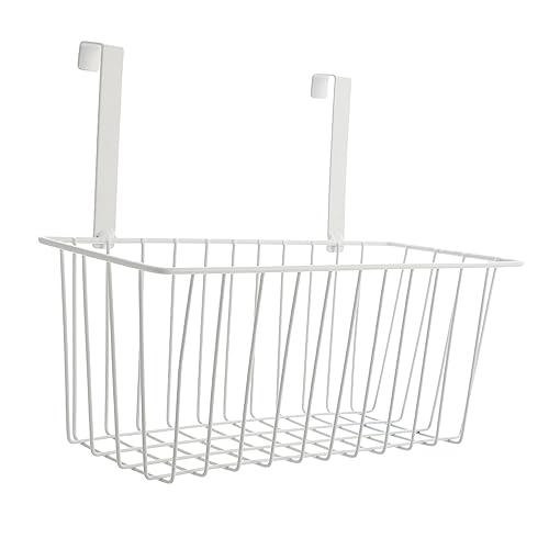 HANABASS 1stück Blumentopf Hängender Aufbewahrungskorb Aus Eisen Multifunktionale Aufbewahrungslösung Für Garten Balkon Küche Und Fensterbank Weiß