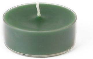 Zest Candle CTM-028_12 144-Piece Mega Oversized Tealight Candle, Hunter Green