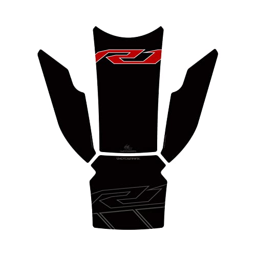 MOTOGRAFIX タンクパッド YAMAHA YZF-R1/M 15- ブラック/レッド MT-TY026KR