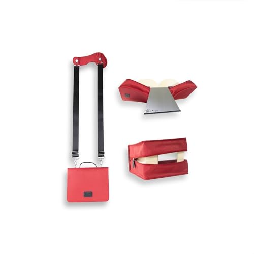 Housse en nylon et cuir HabersackSKIN XL rouge rubin pour classeur juridique haut de gamme