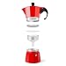 Imagen de Orbegozo Cafetera Italiana KFR 340 A 3 Tazas Rojo