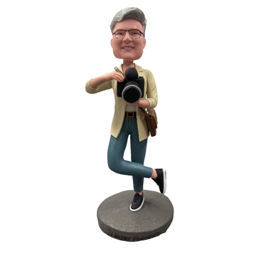 Custom Photographer Bobblehead - Premium Clay, Photo-Based Head Custom for
