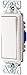 EATON Wiring 7501W-SP-L 15-Amp, 120-Volt Standard Grade Single Pole Decorator Switch, White