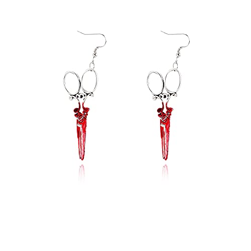 Halloween Earrings for Women Gothic Earrings for Women Dagger Earrings Knife Dangle Drop Earrings Hallowee Dangle Earrings (Scissors earrings)