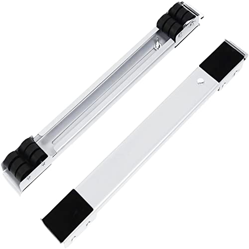Base para Lavadora de Muebles con Freno, Soporte móvil portátil para Muebles de Alta Resistencia para Lavadora, Secadora, refrigerador hasta 300 kg, con 24 Ruedas, 44,5 a 77cm Ajustable