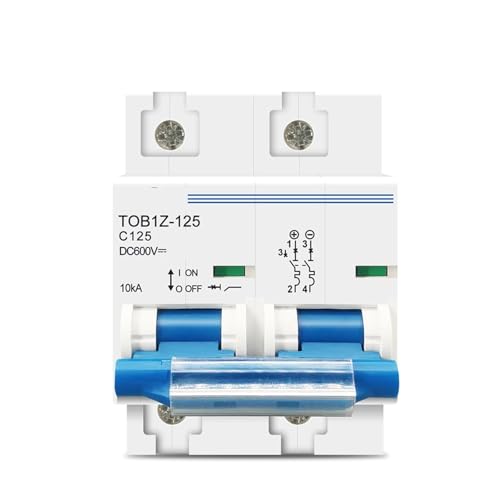 Disyuntor 125A CC 600V para solucionar cortes por sobrecarga en baterías solares