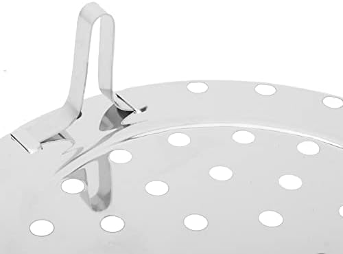 Steam Holder, Stainless Steel Steam Rack Round Steaming Tray Cooling Rack Insert with Supporting Feet for Pots, Pans, Crock Pots Silver (S)