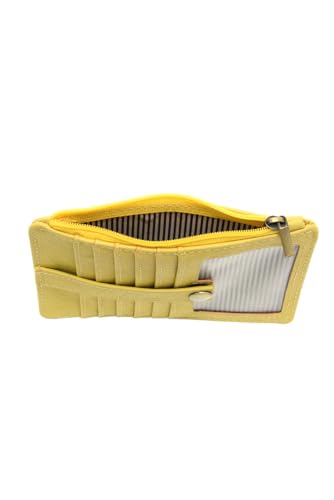 Image of Joy Susan Women's Mini Travel Wallet Card Holder Passport Case Vegan Leather Limoncello