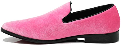 SPT03 Men's Vintage Plain Velvet Dress Loafers Slip On Shoes Classic Tuxedo Dress Shoes3