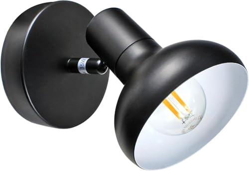 HiBay 1 Way Ceiling Lights, Black Spotlights E14, Rotable Spotlights Ceiling Lights Fitting for Wall, Kitchen, Hallway, Bedroom, Living Room, Lounge, Office, Bulb Not Included