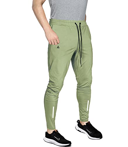 Image of AVOLT Dry Fit Track Pant for Men I Slim Fit Athleisure Running Gym Stretchable Track Pant (XXL, Light Green)