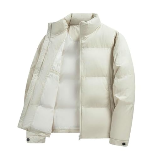Veste en duvet pour homme coupe-vent et thermique avec col montant protecteur