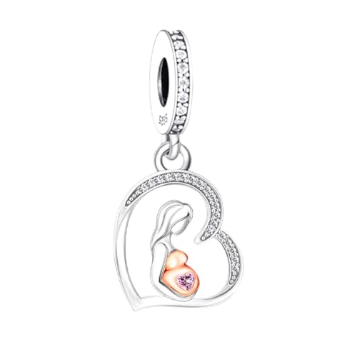 Image of Mothers Day Birthday Number Love Family Friendship Graduation Auntie Grandma Dad Mom Charms for Pandora Bracelets Necklaces, Gifts Women, for Anniversary Valentines Christmas