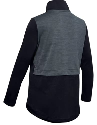 Under Armour Girls' Tech 1/2 Zip (Black 001, Youth Medium)2