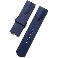 NANNI 22 mm de Banda de Goma de Silicona Negra de 24 mm for Coro for Corum Copa del Almirante Pulsera de Pulsera de Correa de Wacterth sin Hebilla