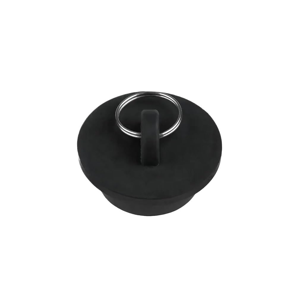 Kitchen Sink Bathtub Drainage Stopper Bath Tub Sink Water Stopper Floor Drain Plug Round Leakage-proof Plug Bathroom Accessories(Black-26.7-28.7mm)