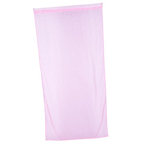 Amosfun Cortinas Transparentes De Rosa 100x200cm Estrellas Plateadas para Ventanas De Dormitorio Tela De Poliéster Cortinas De Romántico para Niñas Decoración De Habitaciones 1 Unidad