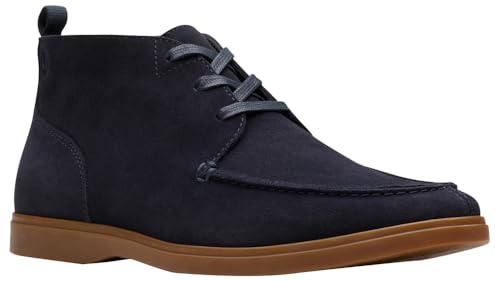 Clarks Homme Torford Mid Derby, Navy Suede, 39.5 EU