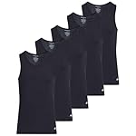 Quiksilver Undershirt Tank Tops for Men - 5 Pack Lightweight Ribbed Tanktops