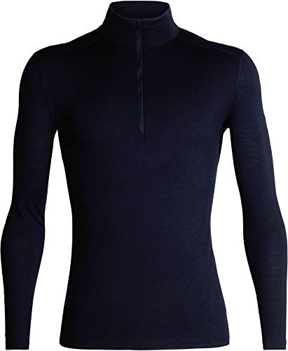 Icebreaker Merino Men's Mens 200 Oasis Ls Half Zip, Midnight Navy, L