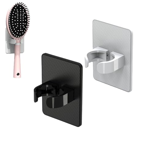 TIEGUANJIA 2 ganci per cuscini a pettine ad aria montati a parete, senza punzonatura, organizer da bagno, accessori per il bagno, rack per riporre cuscini d'aria, pettine per spazzola per capelli e