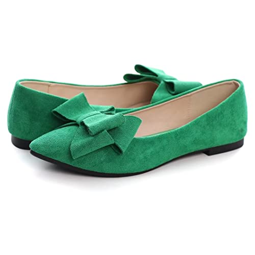 TN TANGNEST Women Fashion Bowknot Flats Dress Shoes Green 42-9.5 by TN TANGNEST - Used condition - Image 4