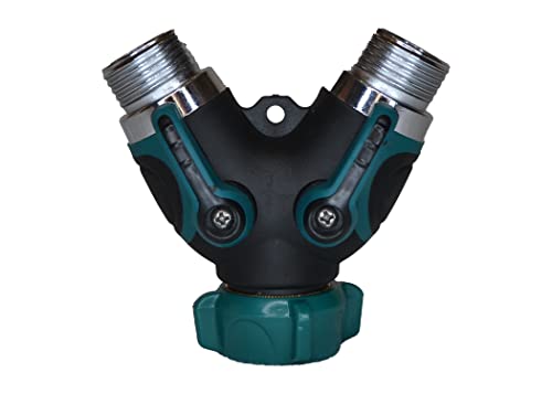 Garden Hose Splitter, 2 Way Heavy Duty Outdoor Garden & Water Faucet, Spigot Valve Connector, 2 Way Hose Connector Heavy Duty, Garden Hose Accessories #TOP4