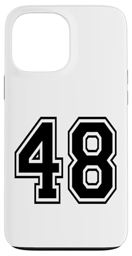 �ԍ� 48�C���` �u���b�N �X�}�z�P�[�X iPhone 13 Pro Max �p