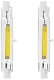 led-780 hp {5 W Longitud: 78 mm Ancho: 20 mm, luz blanca} R7S LED COB Chip VS antigua bombilla halógena.